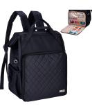 HOMEST Knitting Bag Backpack - Large Yarn Holder with Custom Front Pocket - Black - Buy Online on SooperMarket.com