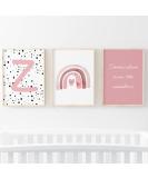 Pompom Prints Set of 3 Girls Bedroom Rainbow Nursery Decor - Scandi Boho Style Playroom Prints (8x10 Inch) | Picture Frames not Included - Buy Online on SooperMarket.com