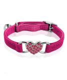 Cobee Bling Heart Cat neck band with bell adjustable kitten neck band with seat belt rhinestone pet collapse for small cats and dogs (rose red) - Buy Online on SooperMarket.com