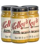 Kelley's Gourmet Stone Ground Mustard 8.0 oz - Pack of 3 - Buy Online on SooperMarket.com