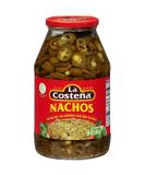 La Costena Nachos Sliced Pickled Jalapeno Peppers - 64oz Glass Jar (4lbs) - Buy Online on SooperMarket.com