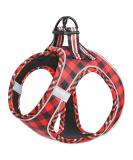 Heele Dog Harness for Small & Medium Dogs | Adjustable Soft Mesh Reflective & Breathable - Plaid Red 2XS - Buy Online on SooperMarket.com