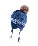 LANGZHEN Toddler Winter Hat | Earflap Knit Cap for Baby Boys Girls 2-4 Years | Blue-Pompon - Buy Online on SooperMarket.com