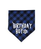 Dog Birthday Boy Bandana Dog Bandana Christmas Birthday Gift Washable Triangle Scarf Soft Pet Decorations Neckerchief Bow Ties for Small Medium Dog (Blue) - Buy Online on SooperMarket.com