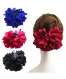 4 Pcs Large Silk Flower Bow Hair Claw Jaw Clips For Women Hair clamps 4 Pack Color - Buy Online on SooperMarket.com