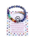Pet Memorial Gifts,Rainbow Bridge Bracelet for Beloved Dog Cat,8MM Mixed Color Bead 7 Chakra Pet Memorial Bracelet for Women Men Who Loss of Pets,Pet Sympathy Gift - Buy Online on SooperMarket.com