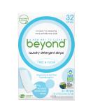 Beyond Laundry Detergent Strips - Eco-Friendly Hypoallergenic & Travel-Friendly | 32 Dissolvable Strips - Free & Clear - Buy Online on SooperMarket.com