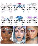 iMethod Face Jewels - Face Gems, Mermaid Face Jewels Stick On, Rave Accessories for Festival Holiday Costumes & Makeup, 6 Pcs - Buy Online on SooperMarket.com