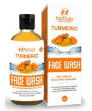 Natrulo Turmeric Face Wash 4oz - Natural Anti Aging Exfoliating Cleanser for Clear Skin & Acne Scars - Turmeric Soap Skin Detox - Buy Online on SooperMarket.com
