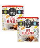 Egg Replacer Gluten Free and Vegan Bundle Containing 2 Tubs of Free and Easy 135g Egg Replacer For Desserts Cakes Pancakes Meringues - Buy Online on SooperMarket.com