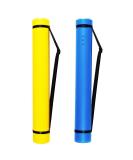 2-Pack Extendable Poster Tubes Expand from 24.5 to 40 with Shoulder Strap | Carry Documents Blueprints Drawings and Art | Blue and Yellow Portable Durable Round Storage Cases with Lids and Labels - Buy Online on SooperMarket.com