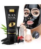 Blackhead Remover Mask Kit, Charcoal Peel Off Facial Mask with Facial Mask Brush and Pimple Extractors, Deep Cleansing Facial Mask for Face Nose Blackhead Pores Acne, For All Skin Types (3.5 Fl.oz) - Buy Online on SooperMarket.com