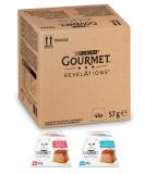 Buy Purina Gourmet Revelations Mousse Cat Food Salmon & Tuna in Sauce 48 Pack (57g Each) | International Shipping Available - Buy Online on SooperMarket.com