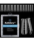 Kalolary 120pcs Dual Nail System Forms Full Cover Gel Nail Form Tips Acrylic wrong nails Nail Art Extension Tool 12 Sizes with scale - Buy Online on SooperMarket.com
