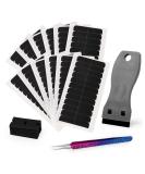 EHDIS Hair Extension Tape Set - 144pcs Pre-cut Double Sided Adhesive Tapes with Tweezers and Scraper for Lace Wig, Hairpiece, Toupee, Hair Weft - Easy Removal and Secure Attachment - Buy Online on SooperMarket.com