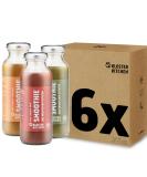 Monastery Kitchen Bio Smoothie Mix 6x 250 ml 3 varieties I set red orange green vegan |Superfood breakfast I to go glass bottle I Powerfood from local ingredients - strawberry carrot cucumber - Buy Online on SooperMarket.com