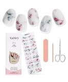 Kalolary Gel Nail Polish Strips Nail Gel Art Sticker Waterproof Full Nail Wraps Decal Sets with Scissors Nail File and Stick for Women Girls Nail Art Decor (UV/LED Lamp Required)-17 - Buy Online on SooperMarket.com