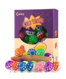 CHIWAVA 45PCS 1.6'' Cat Toy Ball with Bell Plastic Lattice Jingle Balls Kitten Chase Pounce Rattle Toy Assorted Color - Buy Online on SooperMarket.com