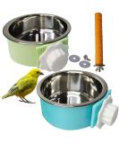 Stainless Steel Bird Feeding Dish Cup Stand - Cage Accessories for Parakeet, Conure, Cockatiels, Lovebirds, Budgie, Chinchilla - Buy Online on SooperMarket.com