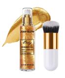 Shimmer Body Oil - Waterproof Liquid Luminizer for Face & Body | Gold Glow Illuminator & Moisturizer | Highlighter Makeup (1 Count - Buy Online on SooperMarket.com