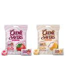 Creme Savers Bundle - Orange and Strawberry 3oz | Original Classic with Fresh Fruit & Cream Taste - Buy Online on SooperMarket.com