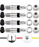 Bicycle valve flash valve replacement set Premium: 4x Dunlop valve insert with seal valve nut valve cap accessories spare parts wheel trekking city bike PUKY wheel bicycle valve DV - Buy Online on SooperMarket.com