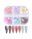 Holographic Mermaid Nail Art Glitter Sequins - 50g Irregular Aurora Opal Flakes for Nail Decoration - Buy Online on SooperMarket.com