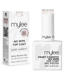 MYGEL by Mylee Nail Gel Polish Heart Confetti No-Wipe Top Coat 15ml UV/LED Soak-Off Nail Art Manicure Pedicure Professional Salon & Home Use Long Lasting Easy to Apply No Chips Durable & Safe - Buy Online on SooperMarket.com