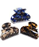 FSMILING Medium Hair Claw Clips For Thick Hair Nonslip Claw Hair Clips For Women Thin Hair Celluloid Tortoise Hair Clip Jaw Claw Clamp Clutcher 3 Color Available (3 Packs) Marble Periwinkle Marble Turquoise Marble black 2 - Buy Online on SooperMarket.com