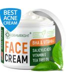 Acne Treatment Face Cream 4 fl.oz - Acne Spot Treatment for Face & Acne Dots - Tea Tree Oil for Acne - Natural Cystic Acne Treatment - For All Skin Types - Premium Acne Scar Cream & Pimple Remover - Buy Online on SooperMarket.com