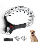 Dog Training Collar Metal Choke Chain for Dog Adjustable Durable Thick Prong Collars Dogs Anti Bark Collars for Large Medium Small Dogs Outdoor Trainings - Buy Online on SooperMarket.com