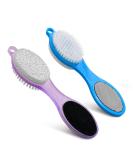 Fangze Pumice Stone Brush for Feet - 2 Pack Foot Brush Scrubber Pedicure Paddle Kit- Lilac and Blue - Buy Online on SooperMarket.com