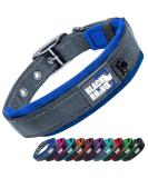 Black Rhino Comfort Collar - Super Soft Neoprene Dog Collar for All Breeds | Adjustable Reflective & Weatherproof | Medium Sports Blue/Gray - Buy Online on SooperMarket.com