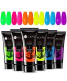 Ur Sugar Polygel Set Neon - 6 Color Nail Extension Gel Tubes | Green & Yellow Builder Gel for Perfect Nails | International Shipping Available - Buy Online on SooperMarket.com