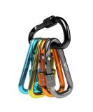 Zalava 6pcs 2D-Clip Locking Carabiner Keychain Clips in 6 Colors - Buy Online on SooperMarket.com