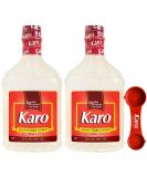 Karo Light Corn Syrup with Real Vanilla 32oz Bottle (Pack of 2) + Measuring Spoon - Buy Online on SooperMarket.com