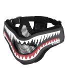 OneTigris X Storm Airsoft Mask - Tactical Mesh Face Protection with Removable Shark Jaw Morale Patch - Buy Online on SooperMarket.com