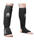 Meister MMA Elastic Cloth Shin & Instep Padded Guards (Pair) Black Small/Medium - Buy Online on SooperMarket.com