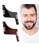 2 pieces of beard templates beard contours stencil specialist Bart Schablone beard forms for chin beard choral bare neck beard comb styling tool beard care for full beard and 3 days beard - Buy Online on SooperMarket.com