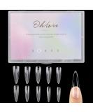 Stiletto Clear Nail Tips 500PCS Full Cover Acrylic Nails with Case for Nails Salon - Buy Online on SooperMarket.com