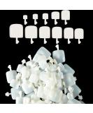 1200 Full Cover White Acrylic False Press-On Toenails - Natural Color, 12 Sizes - for Women & Girls - Buy Online on SooperMarket.com