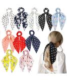 NAIHOD 10Pcs Floral Chiffon Hair Scarf Scrunchies - Women & Girls Elastic Hair Ties with Bowknot - Buy Online on SooperMarket.com