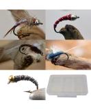 45-Piece Midge Assortment with Mustad Signature Fly Hooks - Rainbow Warriors, Zebra Midges, WD40, RS2 Emergers | Sizes 18, 20, 22 - Buy Online on SooperMarket.com