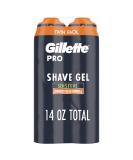 Gillette PRO Shaving Gel Twin Pack - 14oz Moisturizing & Soothing for Men - Buy Online on SooperMarket.com