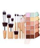 Joyeee 12 Colors Cream Conceal and Correct Concealer Palette Camouflage Makeup Contouring Foundation Kit with 11pcs Bamboo Brushes Makeup Brushes 1.00 g (Pack of 1) D - Buy Online on SooperMarket.com