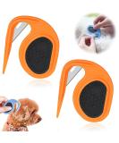 Yeahboom 2 Pet Knotting Comb - Steel Blade De-Filter Knife for Cats & Dogs | Perfect for Removing Tangles - Orange - Buy Online on SooperMarket.com