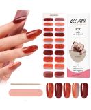 Kalolary 20PCS Nail Gel Polish Strips Full Wraps Nail Polish Stickers Cured Gel Nail Strips Self-Adhesive Gel Nail Wrap Stickers Decals with Nail File and Stick(UV/LED Lamp Required) (NJTZ-NG200266) - Buy Online on SooperMarket.com