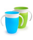 Munchkin Miracle 360 Trainer Cup, Green/Blue, 7 Oz, 2-pack Blue/Green - Buy Online on SooperMarket.com