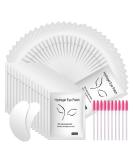 URAQT Eye Gel Pads 50 Pairs Eyelash Extension Pads Lint Free Eye Lash Patches with 10 Eyelash Brush Under Eye Gel Pads Premium Eyelash Pads for Pro Salon and Individual Eyelash Extension White - Buy Online on SooperMarket.com