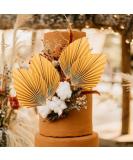 DHinkyoung Palm Leaves Cake Topper 4 Pcs Paper Fan Cake Toppers Decoration Birthday Cake Ornament for Cake Decorating DIY Craft Project Wedding Baby Shower Anniversary Birthday Party D cor (Gold) - Buy Online on SooperMarket.com